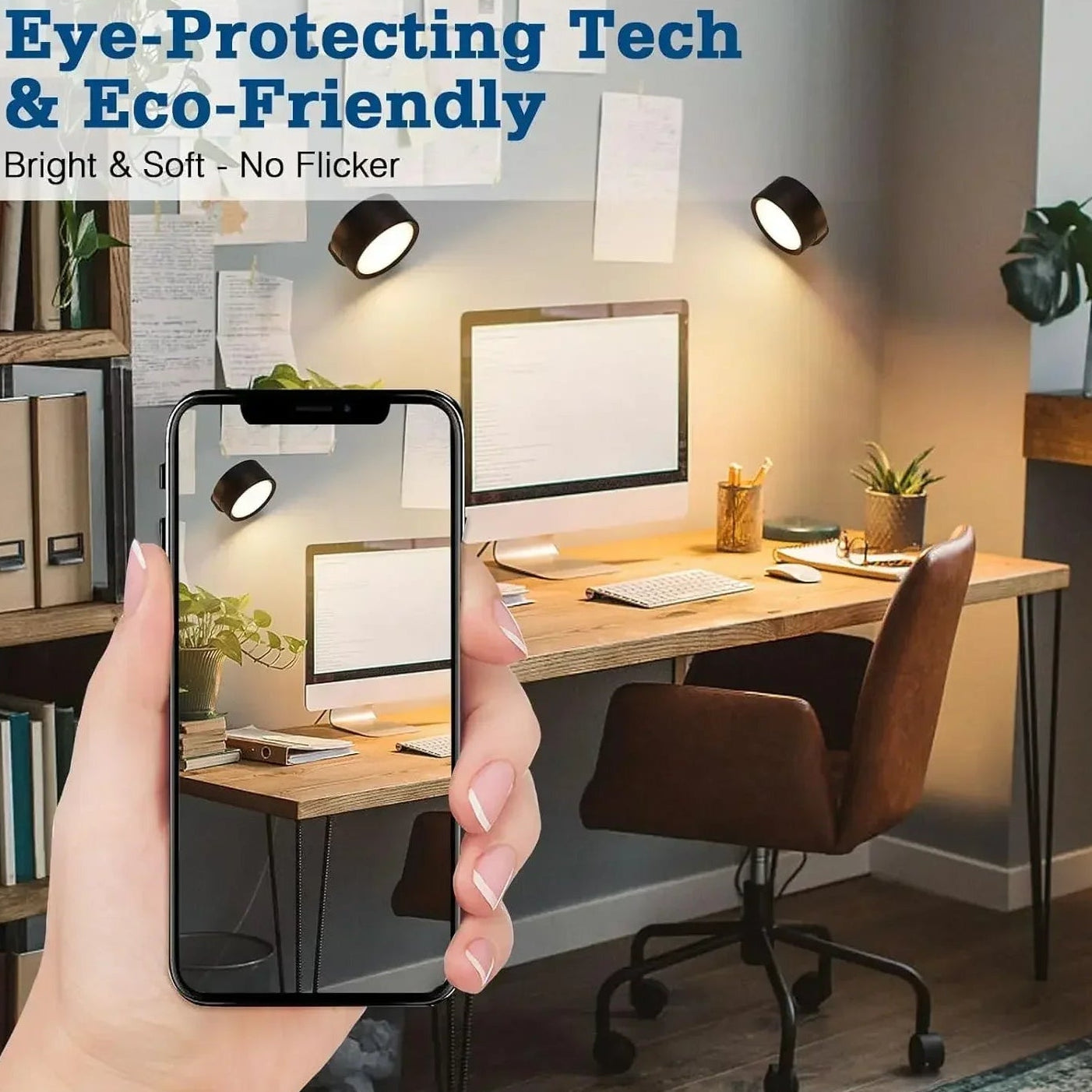 LED Wall Sconces Light, 3 Brightness Levels 3 Color Modes Wall Lights Battery Operated 360° Rotatable Touch Control Wall Lamp